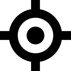 Location Target Sticker Outline Svg File, Free Vectors File